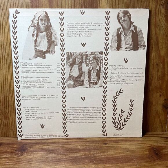 Spiritwood Vinyl Record 1979 Lee MacWhorter Larry Lawson Tanrydoon Records - Picture 2 of 10